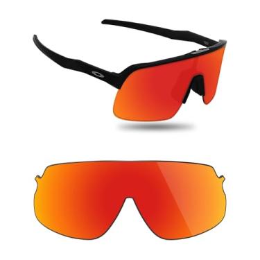 Imagem de Fiskr Lentes polarizadas de substituição compatíveis com óculos de sol Oakley Sutro Lite OO9463, resistente a impactos e ajuste perfeito - vermelho fogo