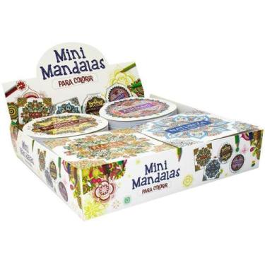 Imagem de Livro de Colorir Mandalas Mini 12X12CM 48 Páginas 4 Títulos Display co