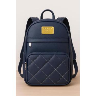 Imagem de Mochila Feminina Média material sintético Alça Ajustável Estilo Casual