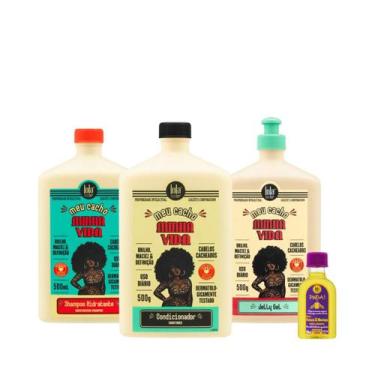 Imagem de Kit Lola Meu Cacho Minha Vida Sh 500ml + Cond 500ml + Jelly Gel 500ml 