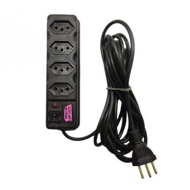 Imagem de Filtros de energia de voltagem dupla para cabos longos, soquetes de plugue tripolares com fusível (FILTRO 4T 3 METROS - NR-138)