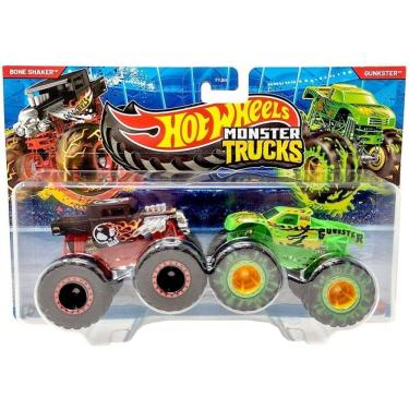 Imagem de Hot Wheels Monster Trucks Bone Shaker e Gunkster - Mattel