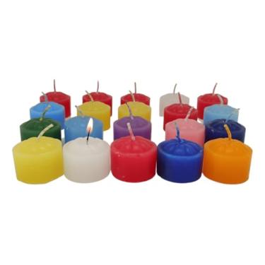Imagem de 50 Velas Lamparinas Coloridas Rechaud Flutuante 4 A 5 H