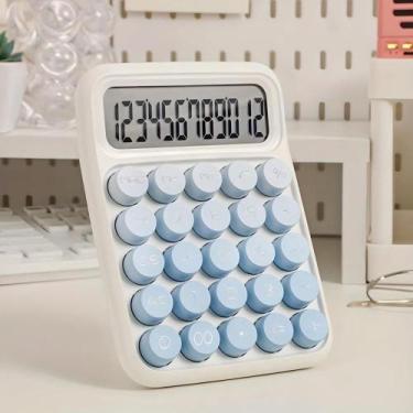Imagem de Calculadora Fofa Vintage Degradê 12 Dígitos Aiker AK-J035, Azul