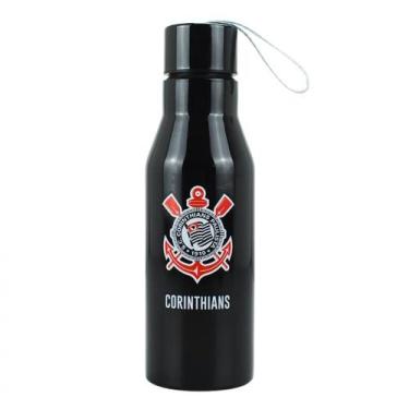 Imagem de Garrafa Inox Corinthians Preta 600 ML - QH080-1-B - MILENO