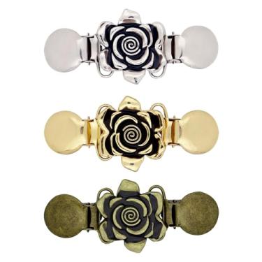 Imagem de ROPAKED 3 peças modelador de vestido e clipe de cintura retrô rosa para vestidos xale, cardigã, suéter, roupas, camisa, clipe de aperto de calça