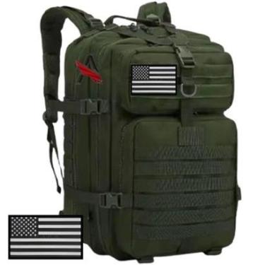 Imagem de Mochila 50 Litros Tática Trilha Militar Patch USA COR:;TAMANHO:G;GÊNERO:UNISSEX-Unissex