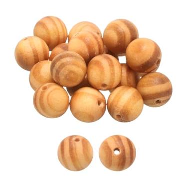 Imagem de HARFINGTON 200 peças de contas de madeira natural 8 mm King-Wood redondo polido contas soltas esferas espaçadoras lisas para fazer joias, pulseiras, colar, brincos, artesanato, faça você mesmo
