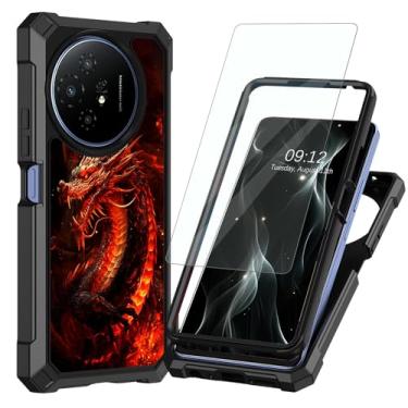 Imagem de BREIDMKFM Capa para celular TCL 50 XL 5G com protetor de tela, proteção de camada dupla de policarbonato rígido TPU macio bumper à prova de choque canto resistente capa protetora para TCL 50XL 5G