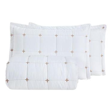 Imagem de Cobre Leito Colcha Lisboa Dupla Face Bordado King - Vitor Bordados, Br