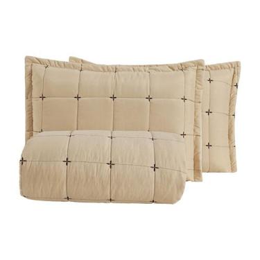 Imagem de Cobre Leito Colcha Lisboa Dupla Face Bordado King - Vitor Bordados, Ma