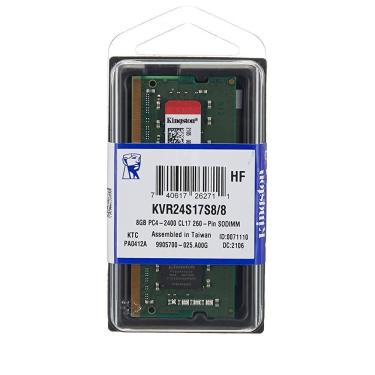 Imagem de Memória RAM Kingston DDR4 8GB Notebook 2666MHz