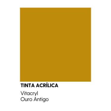 Imagem de Tinta Emborrachada Acetinada Amarelos - Vitacryl, Ouro Antigo, 3,6 lts
