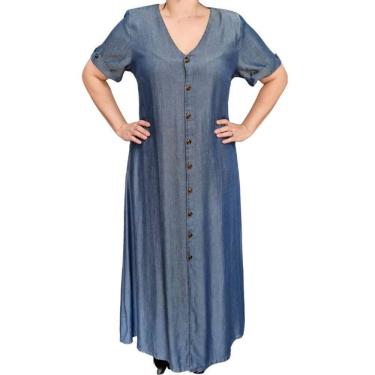 Imagem de Vestido Feminino Tencel La Belle Plus Size Longo