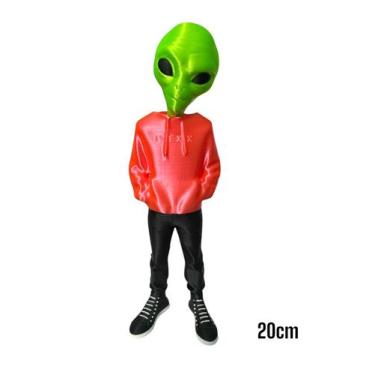 Imagem de Boneco Et 20cm Com Blusa Alienígena Extraterrestre - FLEX3D