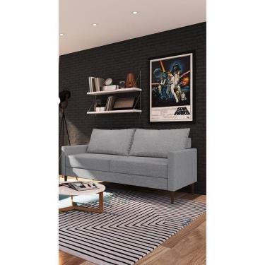 Imagem de Sofá 2 Br 0,8 2 Ass 0,80 Fideris 3 Lugares Bipartido Cinza