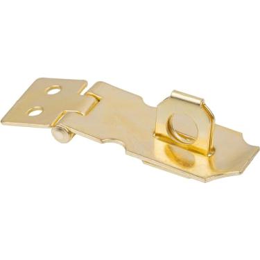 Imagem de Conjunto de ferrolho de aço com acabamento em latão polido 3,8 cm x 9,5 cm | Pacote com 2 | Portas de armário de móveis antigos e modernos, porta-malas, baú, caixa | HS1-SB (2)