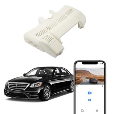 Imagem de Fitcamx Câmera de painel 4K se adapta para Mercedes-Benz S-Class 2013-2020 S400 S450 S550 S550e S560 S560e S600 Sedan Coupe Hybrid (HD2-6138/W221), visual OEM, gravação em loop WiFi, G-Sensor, fácil