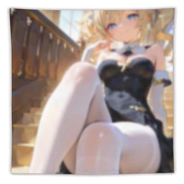 Imagem de LIEGBMEU Tapeçaria de biquíni sexy anime menina 152.4 cm x 152.4 cm interior exterior parede colcha arte decoração de tapeçaria caprichosa, AF041