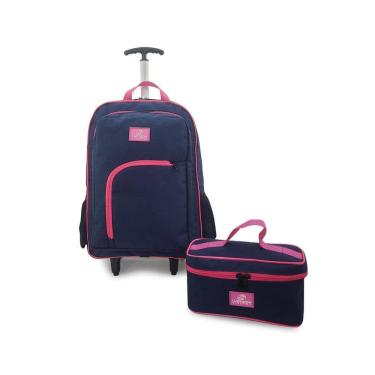Imagem de Kit Mochila Notebook 15,6 Executiva Rodinha Com Frasqueira