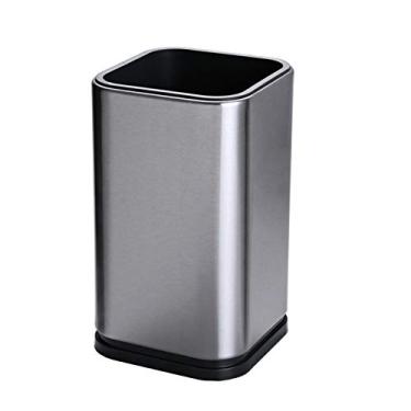 Imagem de Suporte de utensílios de cozinha de aço inoxidável, 4L x 4W x 6.7H, small utensil crock