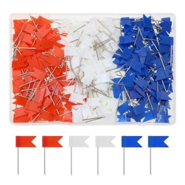 Imagem de Tupalizy 300 peças de alfinetes de pressão de bandeira mapa de viagem tachas de polegar decorações de Halloween para quadro de cortiça quadros pendurados pôsteres mapa-múndi sala de aula material de