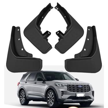 Imagem de Para-lamas e Protetores contra Respingos para Ford Explorer 2023-2025, Alargadores Para-lamas Dianteiros e Traseiros, Para-lamas em ABS, Protetores contra Lama Pedras e Detritos