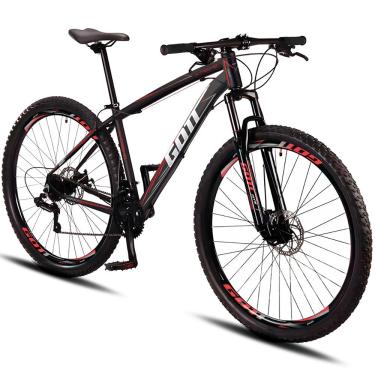 Imagem de Bicicleta Aro 29 Alumínio Gott 24v Shimano X-Treme - Preto/Vermelho - 15.5