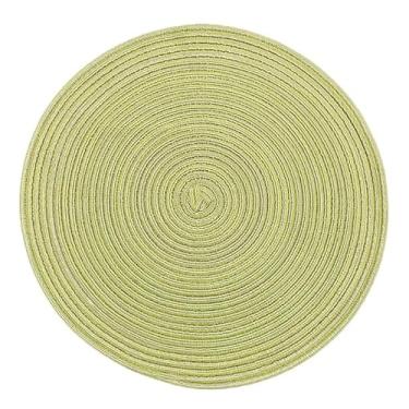 Imagem de Suplat de Mesa Jogo Americano Redondo Até 10 PeçAs Mesa Posta(verde,8 UNIDADES)