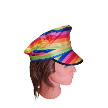 Imagem de Acessório Quepe Boina Lgbt Arco Íris Listrado Adulto - Lynx Produções 