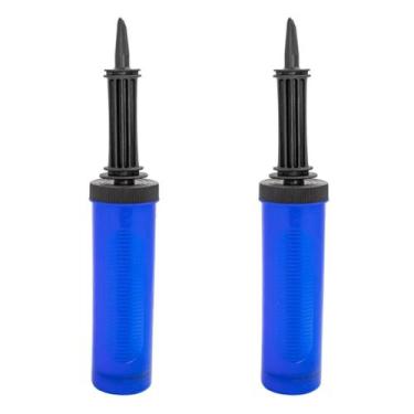 Imagem de Kit De Bombas Manuais Pra Balões Bexigas Aniversários Azul - 2 Unidade