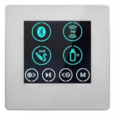 Imagem de Amplificador De Parede Bluetooth Som Ambiente 4 Pol Touch Screen (Branco)