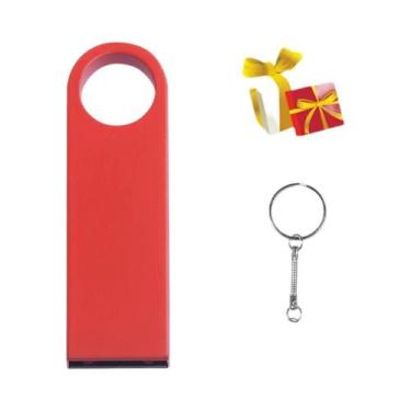 Imagem de Pen Drive USB De Metal Colorido Com Chaveiro, Memória De 128GB, 64GB, 