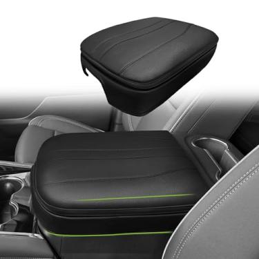 Imagem de Muslogy Capa de apoio de braço para console central compatível com GMC Yukon/Yukon XL 2025 2026 e Chevy Tahoe/Suburban Comfort Almofada de descanso de braço Protetor de couro vegano 2,5 cm extra