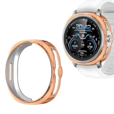 Imagem de Wugongyan Compatível com Samsung Galaxy Watch 8 Classic 46 mm Capa protetora de TPU flexível resistente a rachaduras para acessórios Galaxy Watch 8 Classic (ouro rosa, 46 mm)