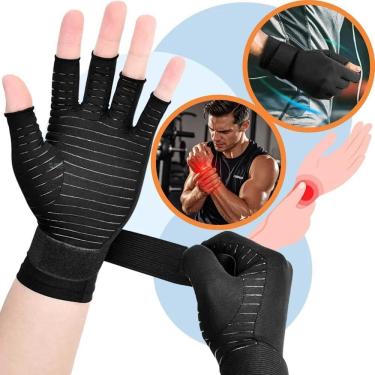 Imagem de 2X Luva Munhequeira Compressão Tratamento Dores Mãos E Punho