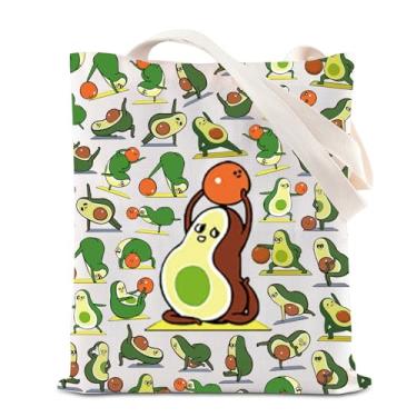 Imagem de KUIYAI Bolsa de ombro de abacate para ioga, abacate, academia, treino, instrutor, presente para professores, amantes de pilates, presente de treinamento, Avocadoyogats-us