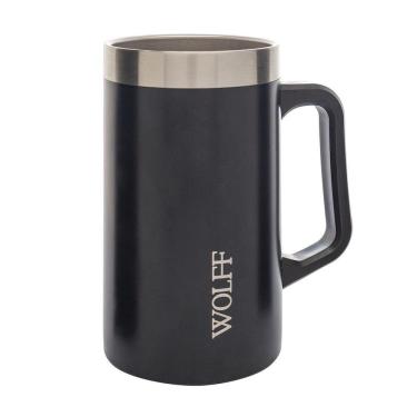 Imagem de Caneca Térmica Wolff Em Aço Inox Preto 500ml