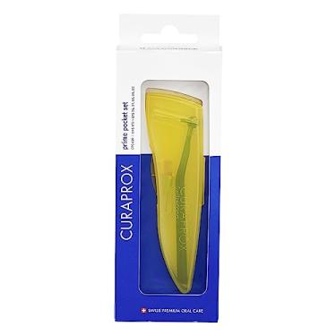 Imagem de Curaprox Kit de escova interdental CPS 459 Prime – para limpeza eficaz de espaços estreitos | Inclui suporte e 5 tamanhos de escova, caixa azul | Feito na Suíça