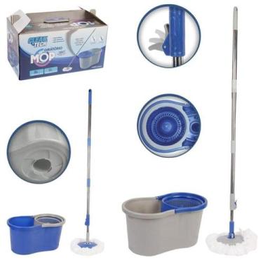Imagem de Mop Com Balde Giratório 360 E Refil De Microfibra - MOP GIRATORIO