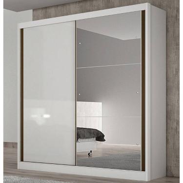 Imagem de Guarda Roupa Casal em MDF com Espelho 2 Portas de Correr Dante Novo Horizonte