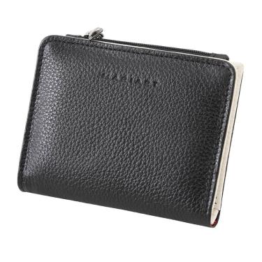 Imagem de Carteira Feminina Couro Bovino Mariart Azurita Preto/Branco