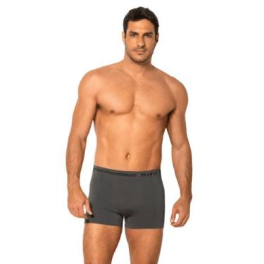 Imagem de Kit 2 cuecas boxer microfibra sem costura trifil, G, Preto, Cinza
