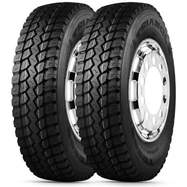 Imagem de 2 Pneu Aro 17.5 215/75R17.5 Triangle TR689A 135/133L 16PR