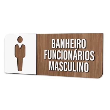 Imagem de Placa de Sinalização Indicativa - Banheiro Funcionários Masculino