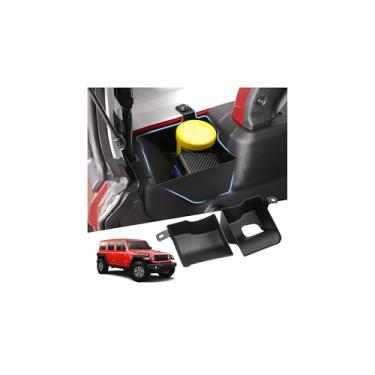 Imagem de Caixa de armazenamento de porta-malas lateral traseira para Jeep Wrangler JL JLU 4XE 2024 2025 organizadores de bandeja de armazenamento de porta-malas, organizador de carga, 4 portas, preto, 2 peças