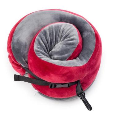 Imagem de Almofada de Pescoço Compacta Flex Vinho - Bagaggio