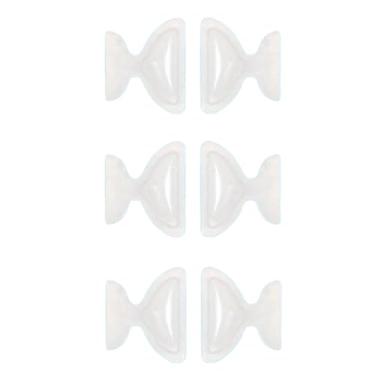 Imagem de 02 Par Plaqueta Adesiva Silicone Acetato Armação Óculos Diversos Modelos Preto ou Fosco Cola (Borboleta Fosca)