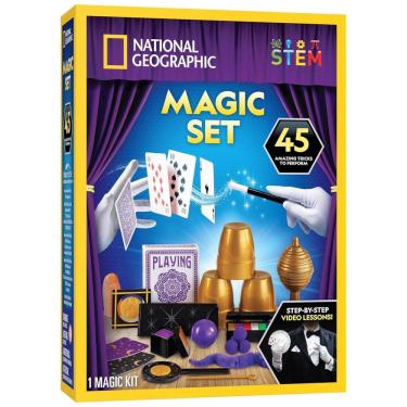Imagem de Kit de Mágica National Geographic Kids - 45 Truques de Mágica para Crianças com Instruções em Vídeo Passo a Passo de Cada Truque,Blue Marble