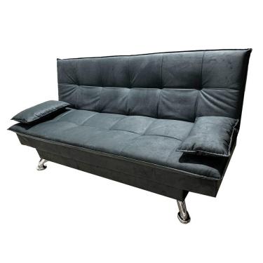 Imagem de Sofá-Cama 3 Lugares Magazin Chui Suede Cinza, 190 cm